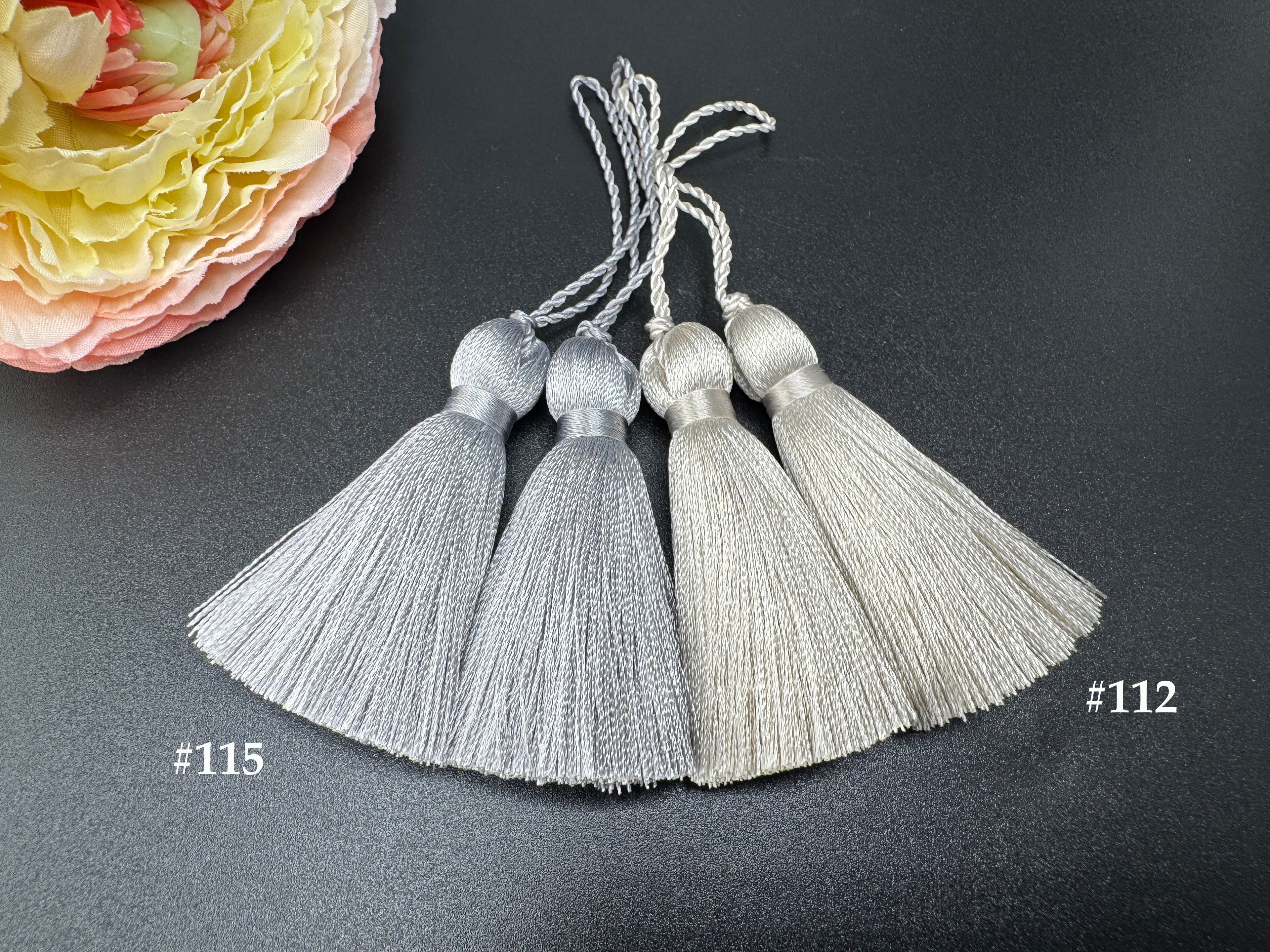 Gray Decoration 2 inches small silk tassels