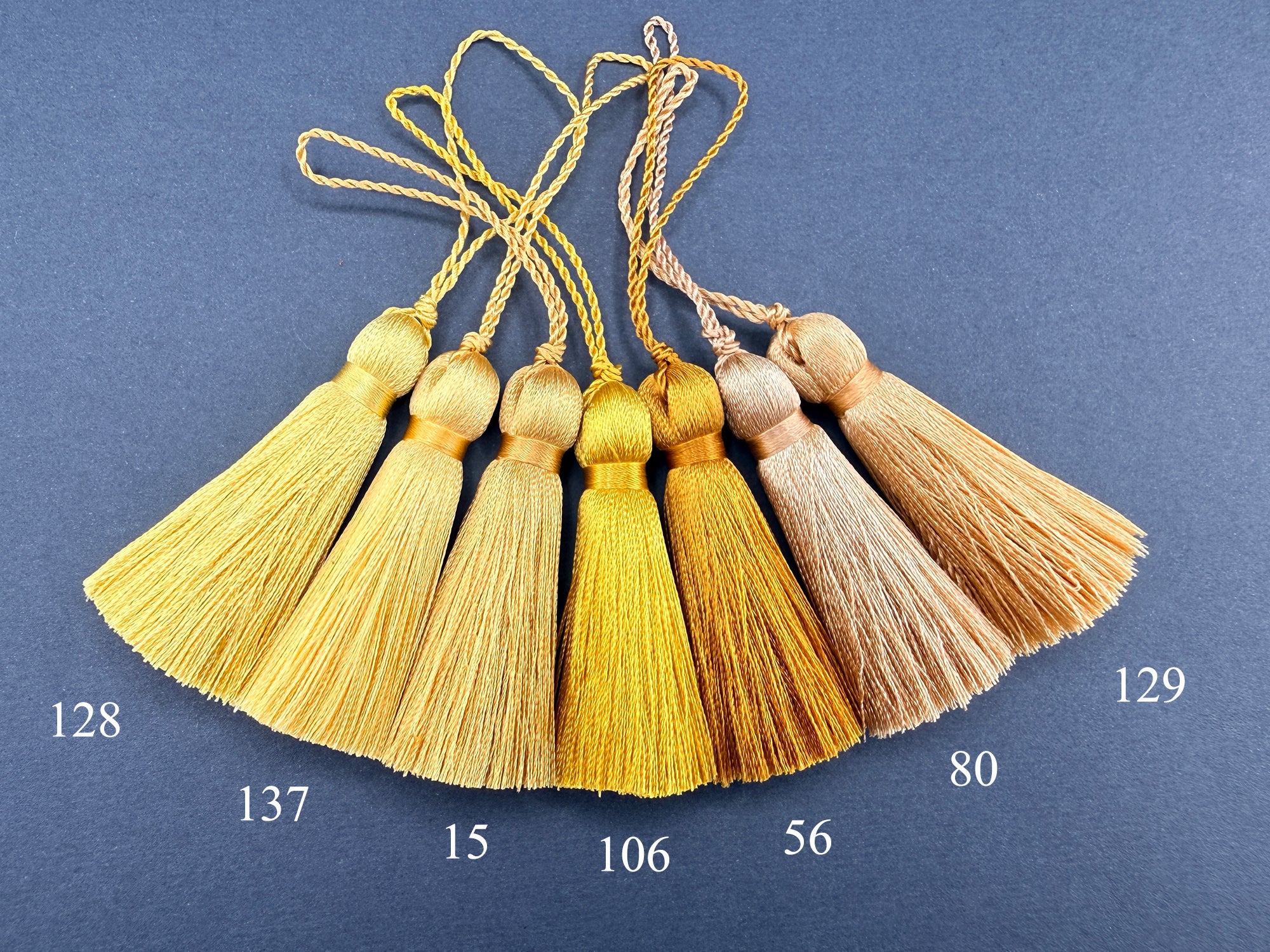 Gold 2 inches small silk tassels