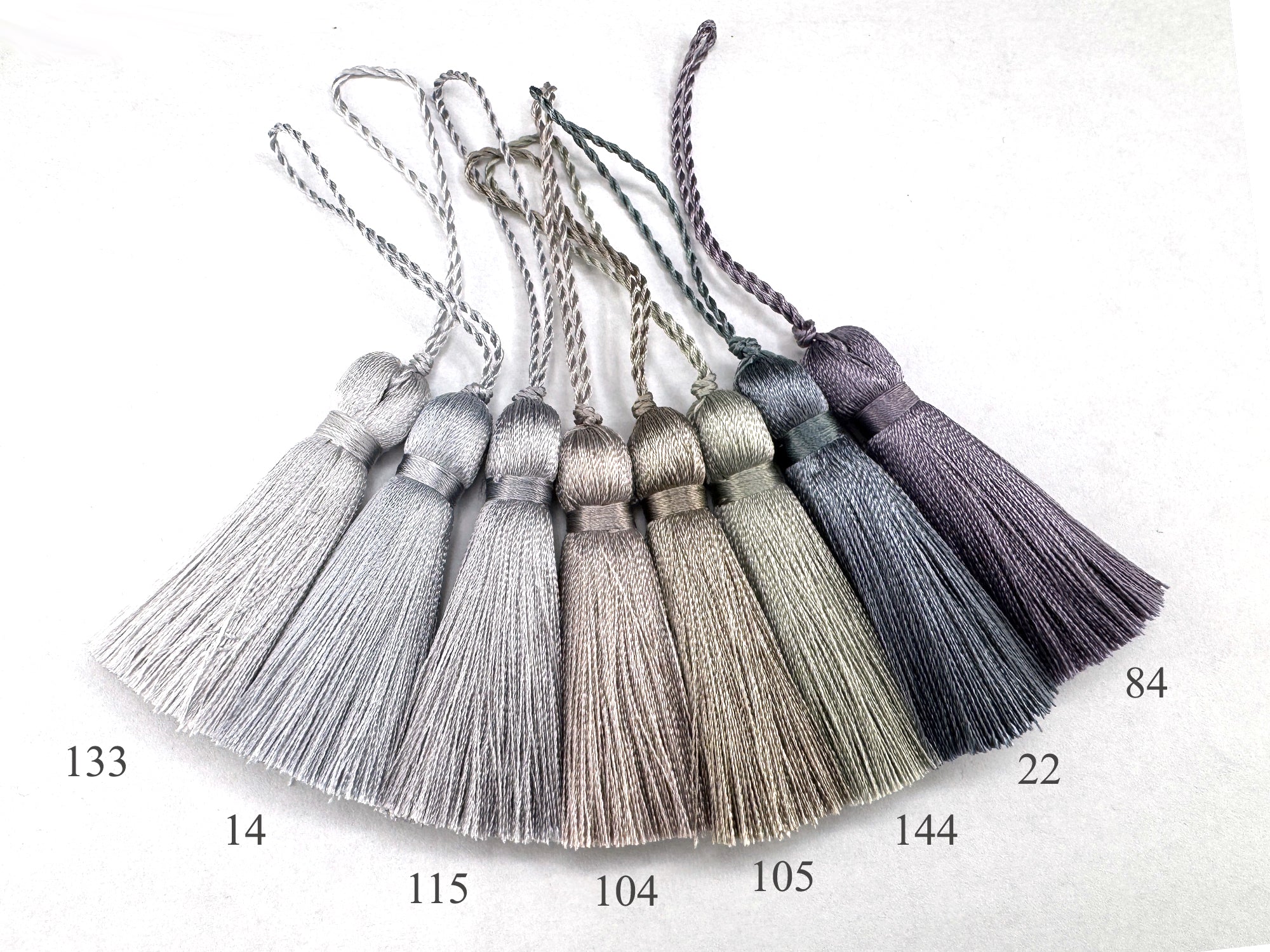 Gray Decoration 2 inches small silk tassels