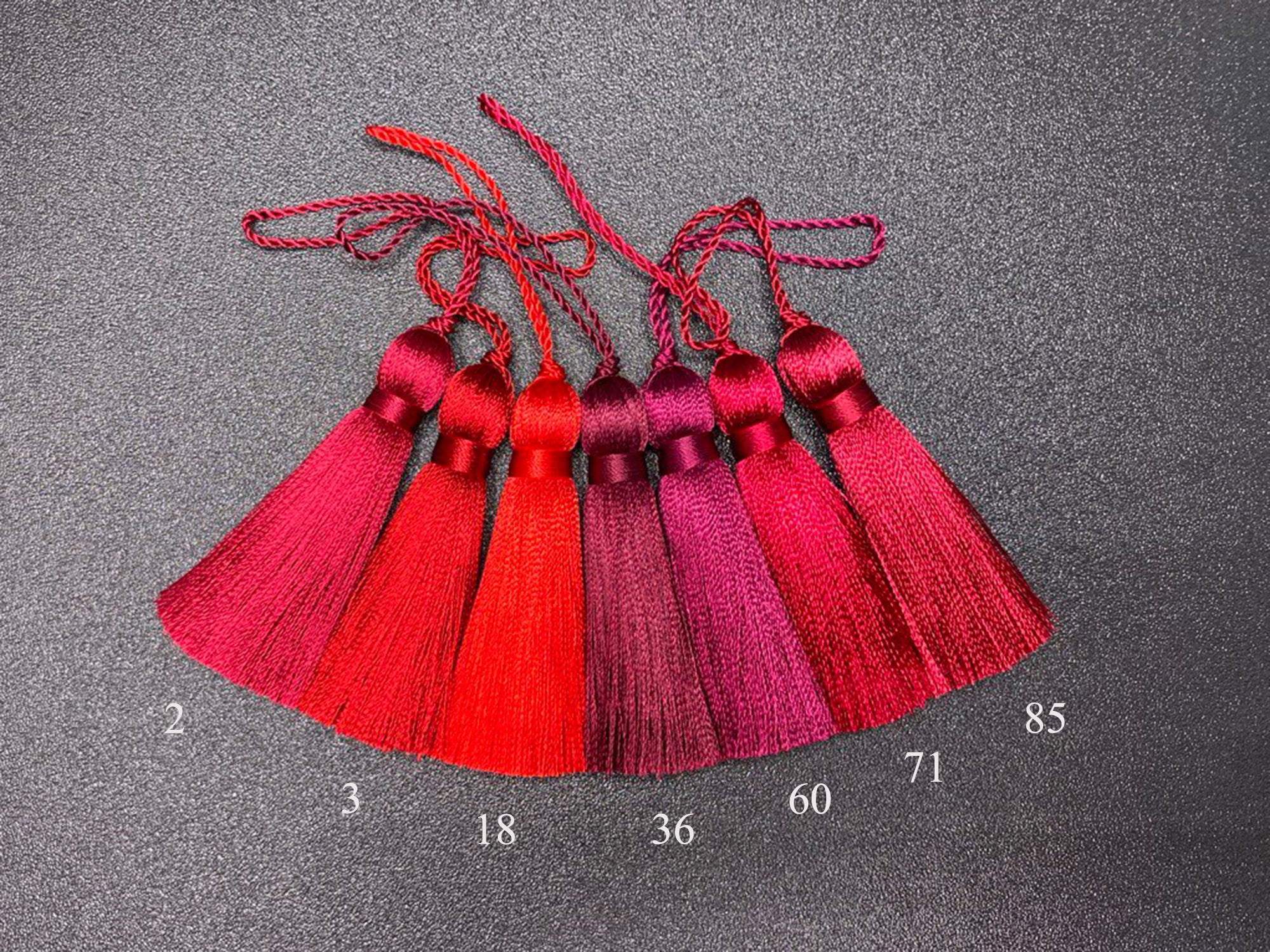 Red 2 inches small silk tassels for decoration