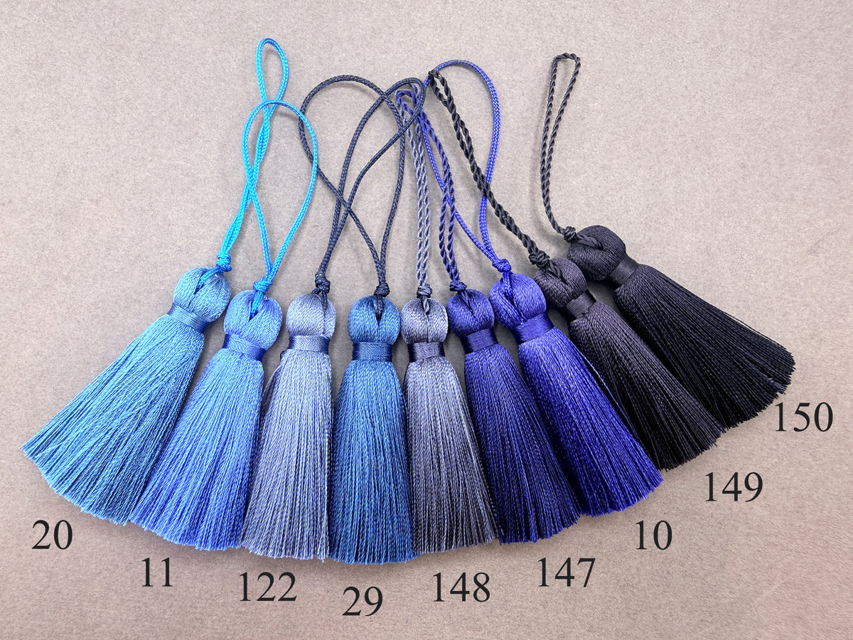 Navy Blue 2 inches silk tassels