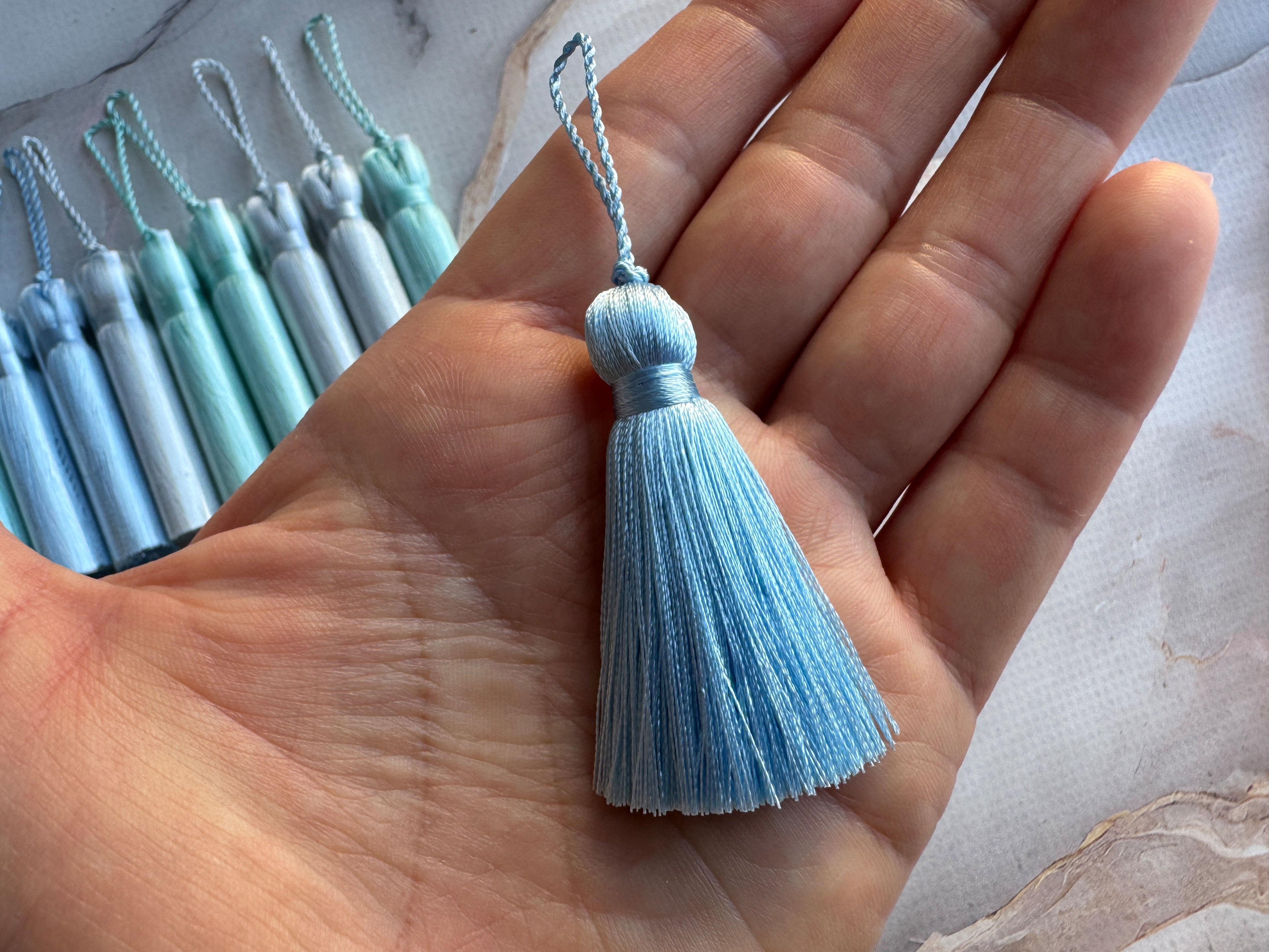 Gold 2 inches small silk tassels