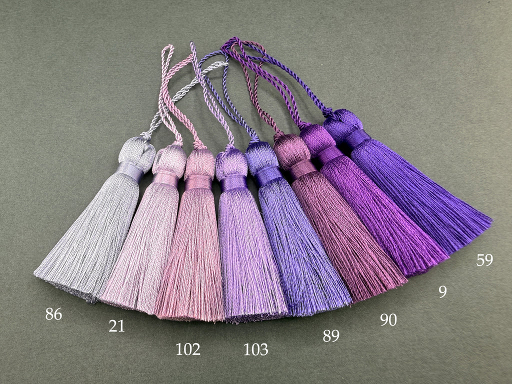 Purple 2 inches small silk tassels