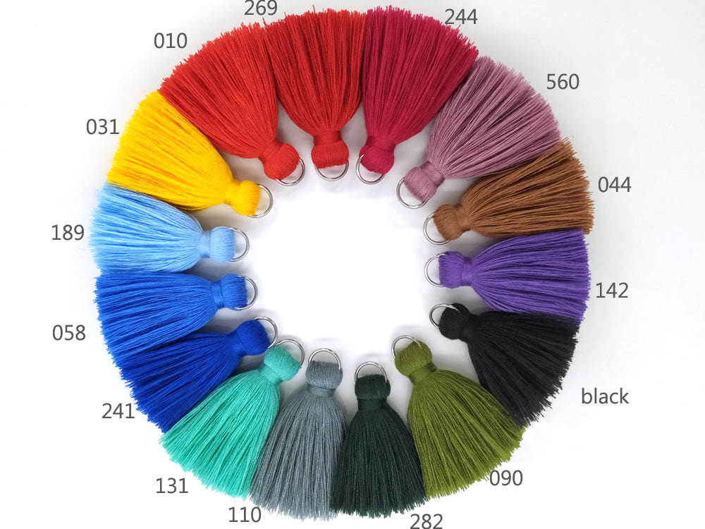 Cotton tassel charm 2 inch (5cm), Handmade tassels, Purse tassels, Cotton Thread Tassel