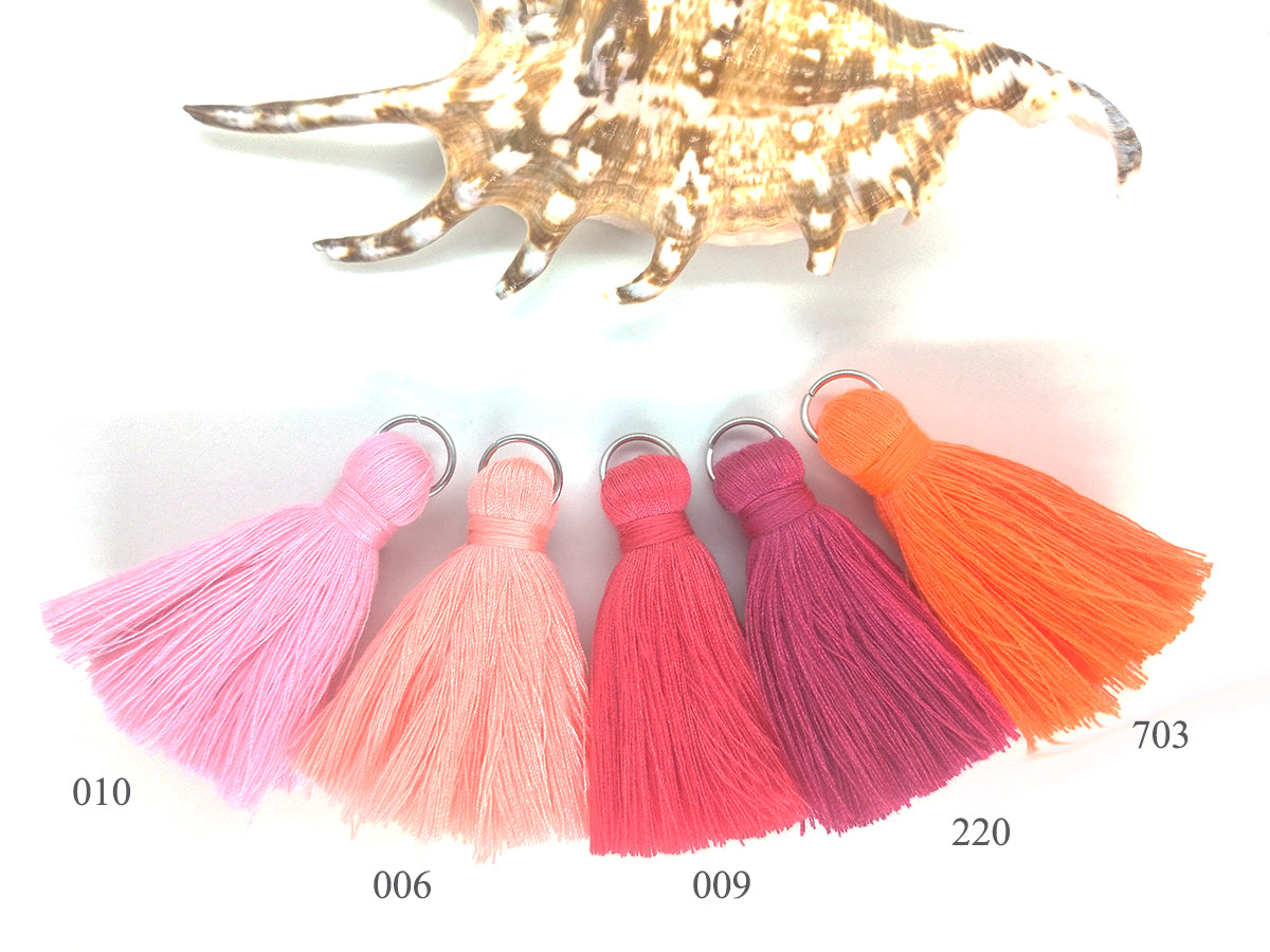Cotton tassel charm 2 inch (5cm), Handmade tassels, Purse tassels, Cotton Thread Tassel