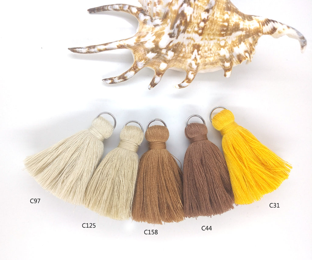 Cotton tassel charm 2 inch (5cm), Handmade tassels, Purse tassels, Cotton Thread Tassel