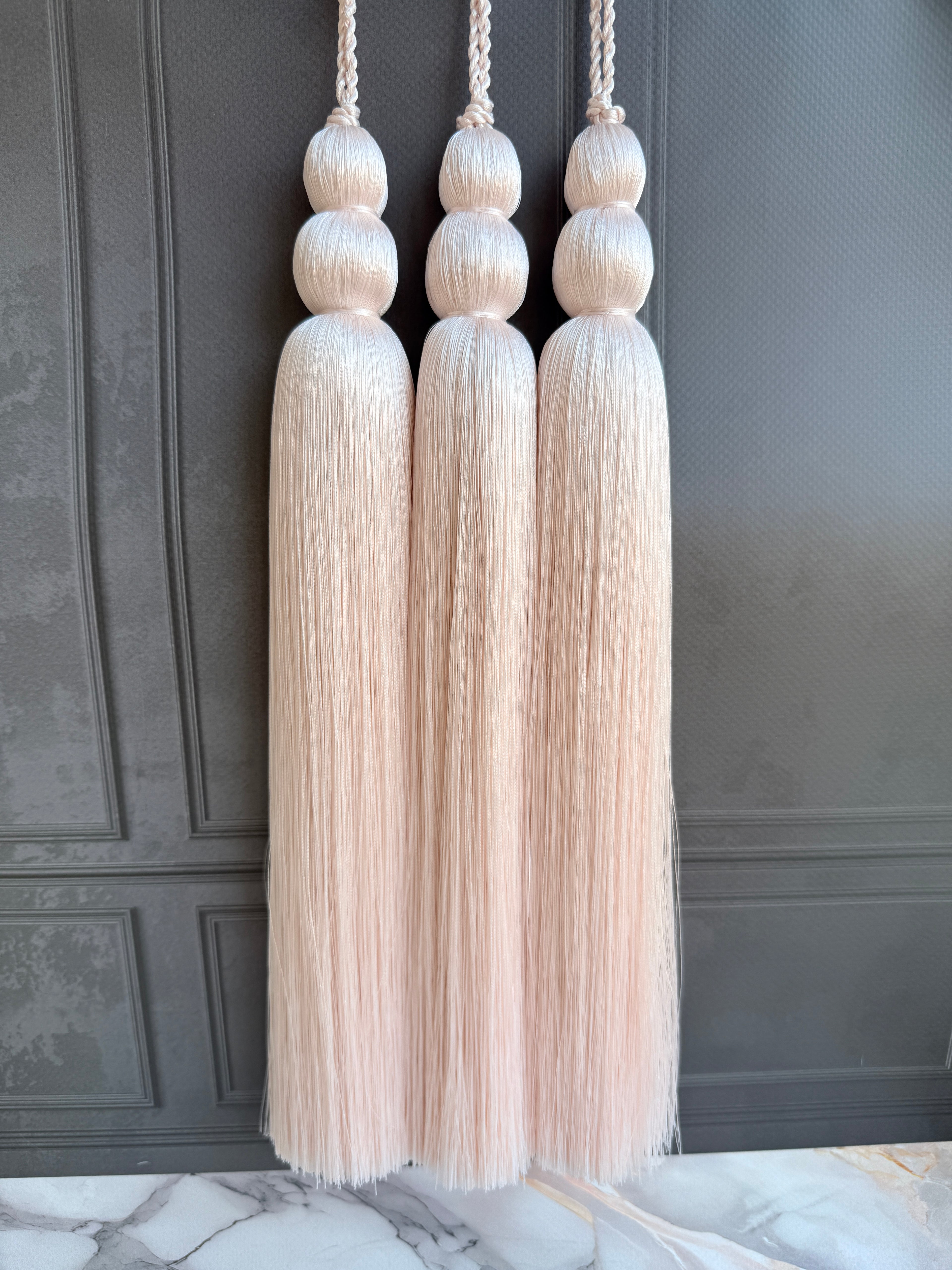 Decor 11.8 inches (30cm) MEGA thick silk tassel with beads