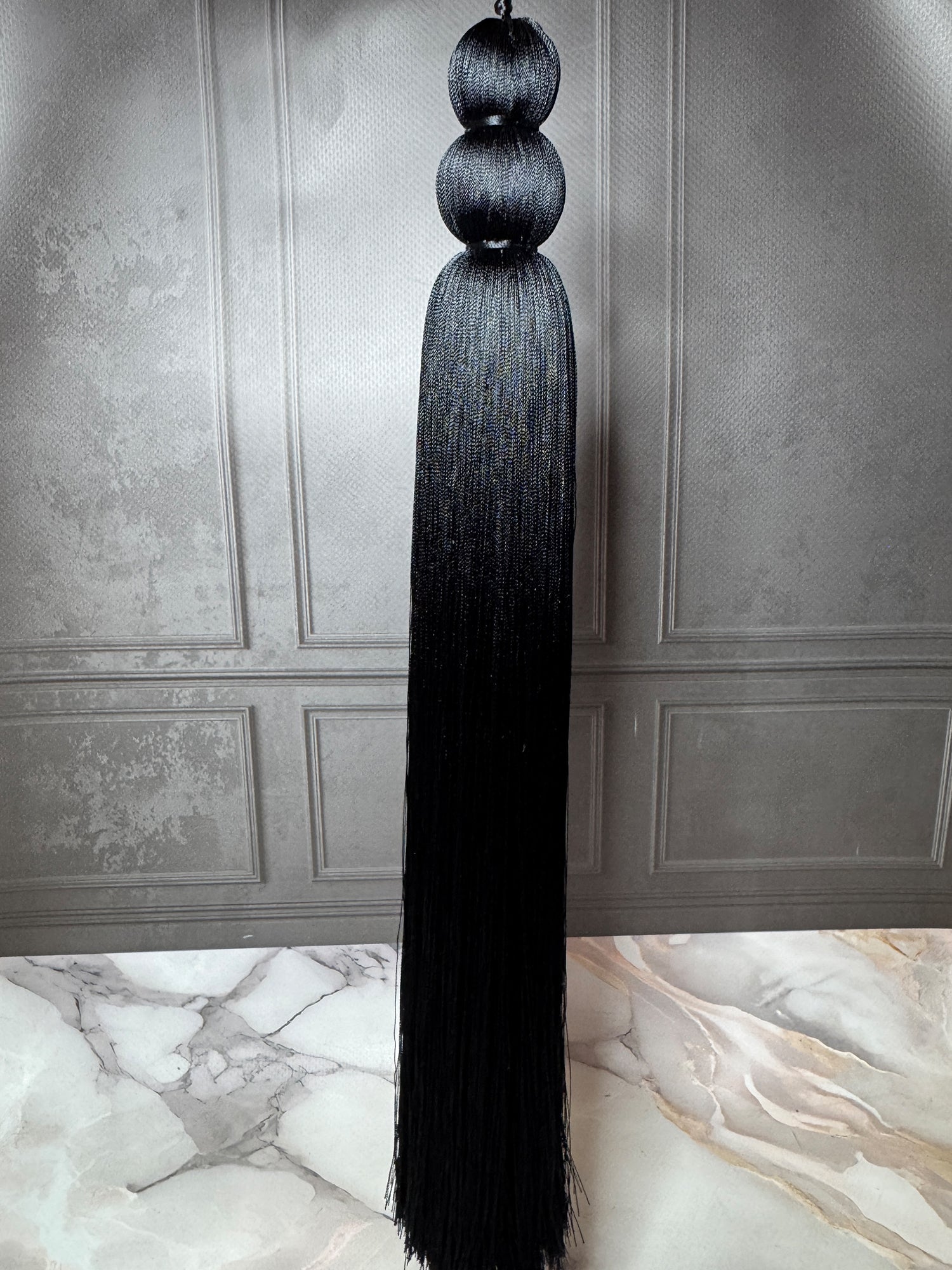 Decor 11.8 inches (30cm) MEGA thick silk tassel with beads