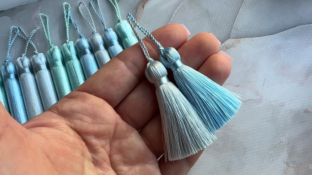 Pink 2 inches small silk tassels