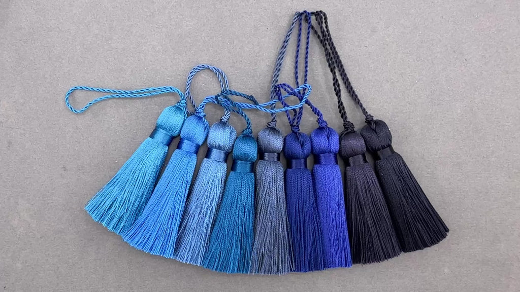 Navy Blue 2 inches silk tassels