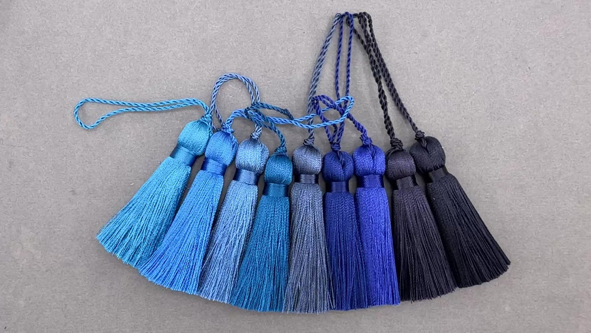 Navy Blue 2 inches silk tassels