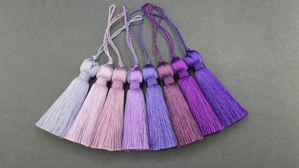 Purple 2 inches small silk tassels